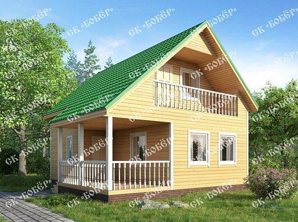 Коттеджи из профилированного бруса 7х8