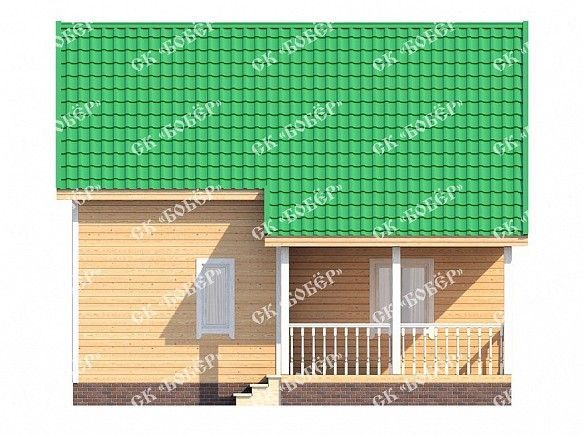 Коттеджи из профилированного бруса 7х8. фото
